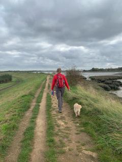 Leaving Maldon behind us, the path heads out along the Blackwater Estuary